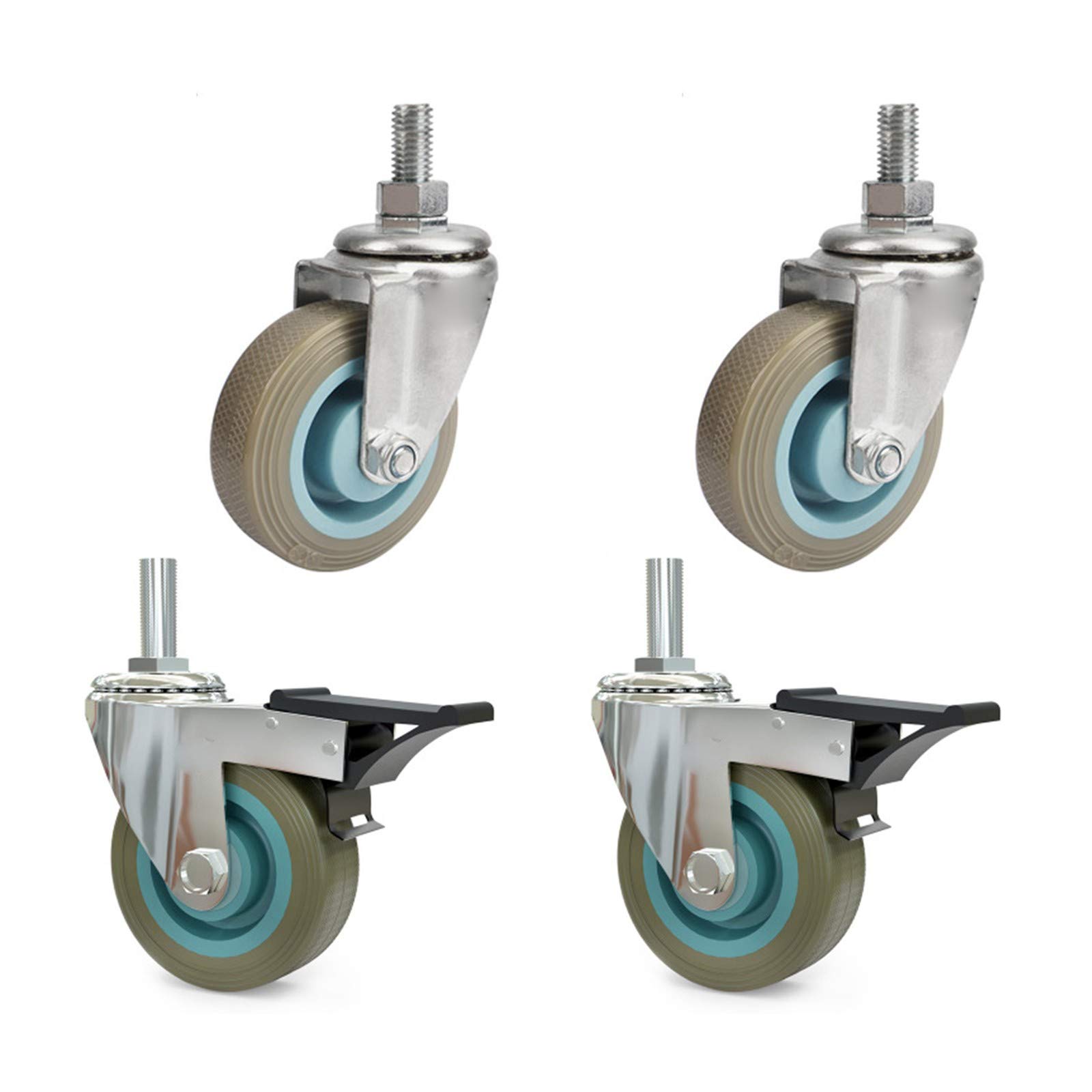 Set 20 Ruote Fisse In Gomma Da 1 Pollice - Per Carrelli, Mobili, Cassetti - Silenziose E Facili Da Installare - Foto 4