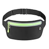 Baitoo Running Belt,Slim Running Fanny Pack Waterproof Runner Workout Exercise Phone Waist Pack Belt Pouch Bags for Women Men iphone Gym