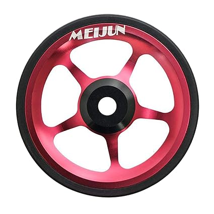KAWN 60mm Folding Bike Easy Wheel EZ Wheels for Brompton Transportation Red