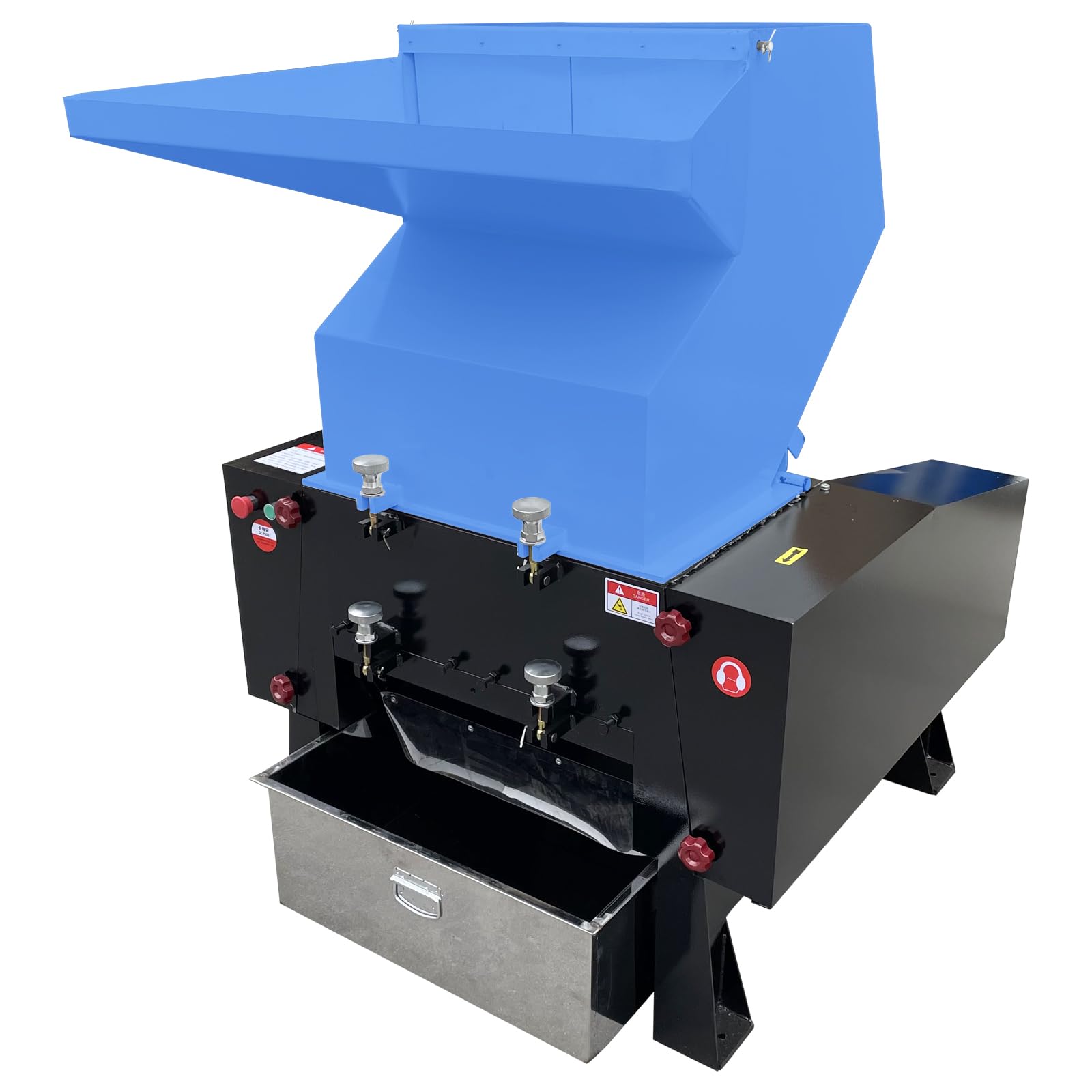 LGXEnzhuo 15KW Plastic Shredder Bottle Cans Crusher Granulator Alloy Steel Blade Crushing Chipping Machine 450-800 LB/H for Plastic Rubber Wood 220V