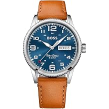BOSS Analogue Quartz Watch for Men with Light Brown Leather Strap - 1513331