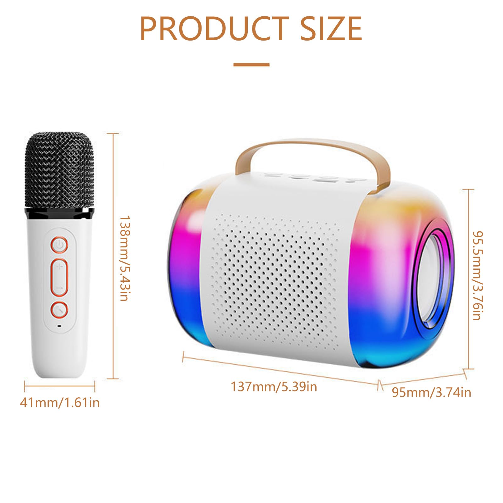 Karaoke Macchina Per Bambini 2 Microfoni Altoparlanti Grande Ragazzi E Ragazze Famiglia Intrattenimento Luce LED Karaoke