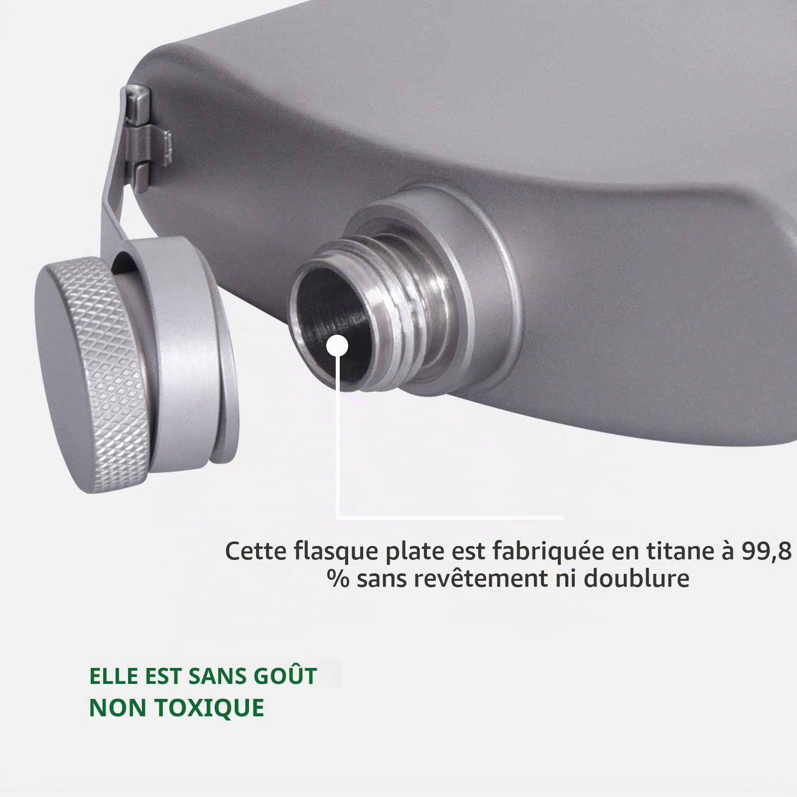 Boundless Voyage Flasque en Titane pour Camping en Plein air 200 ML