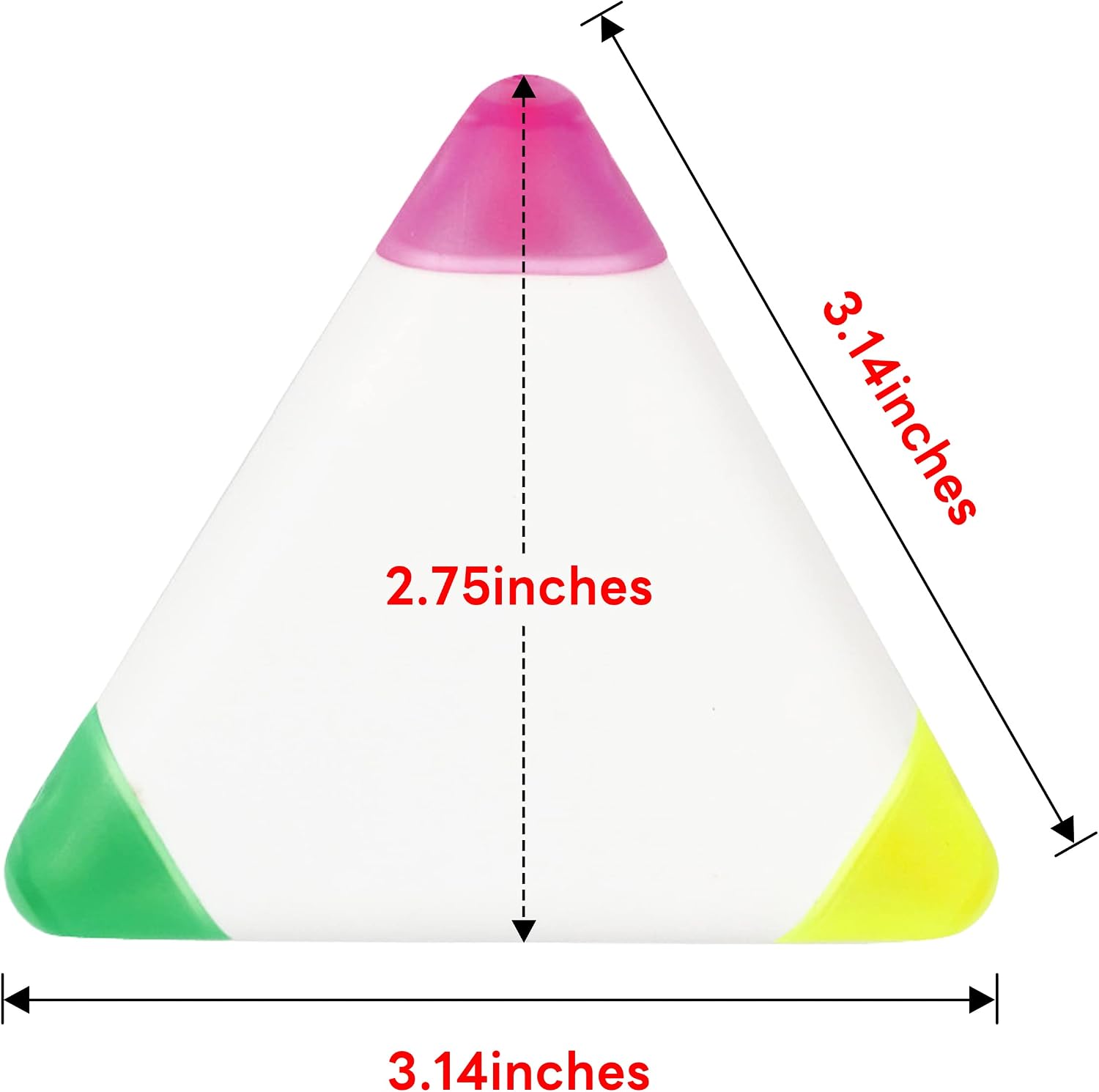100PCS Custom Bulk Highlighters Personalized Triangle Highlighter School Supplies Promotional Items with Your Logo Text