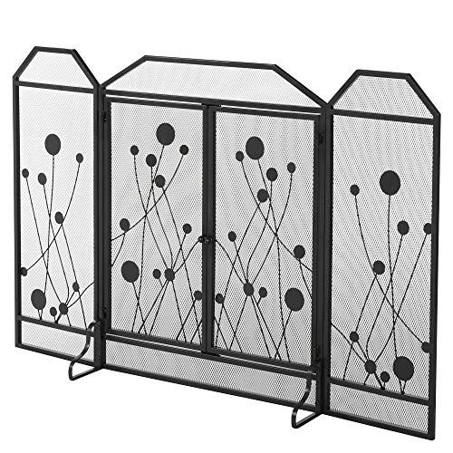HOMCOM Parascintille per Camino 125x80cm