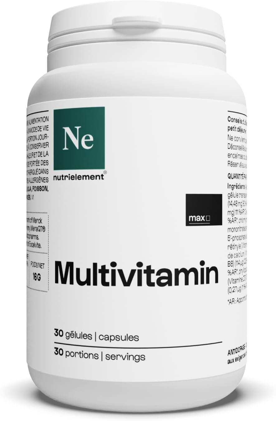 Nutrielement – Multivitamin 13 Vitamins | Rich in Vitamin D, C, E, B3, B5, B6, B1 • Health and Sport • Immune Strengthening • Antioxidant | By Nutrimuscle (30 Count (Pack of 1))