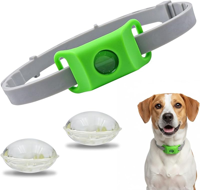 Aquality Pets Collier Antiparasitaire, Collier Anti Parasitaire Chien Aqualitypets, 100% Naturel, Conception Imperméable, Taille Réglable, Contient des Capsules De Rechange (1PCS)