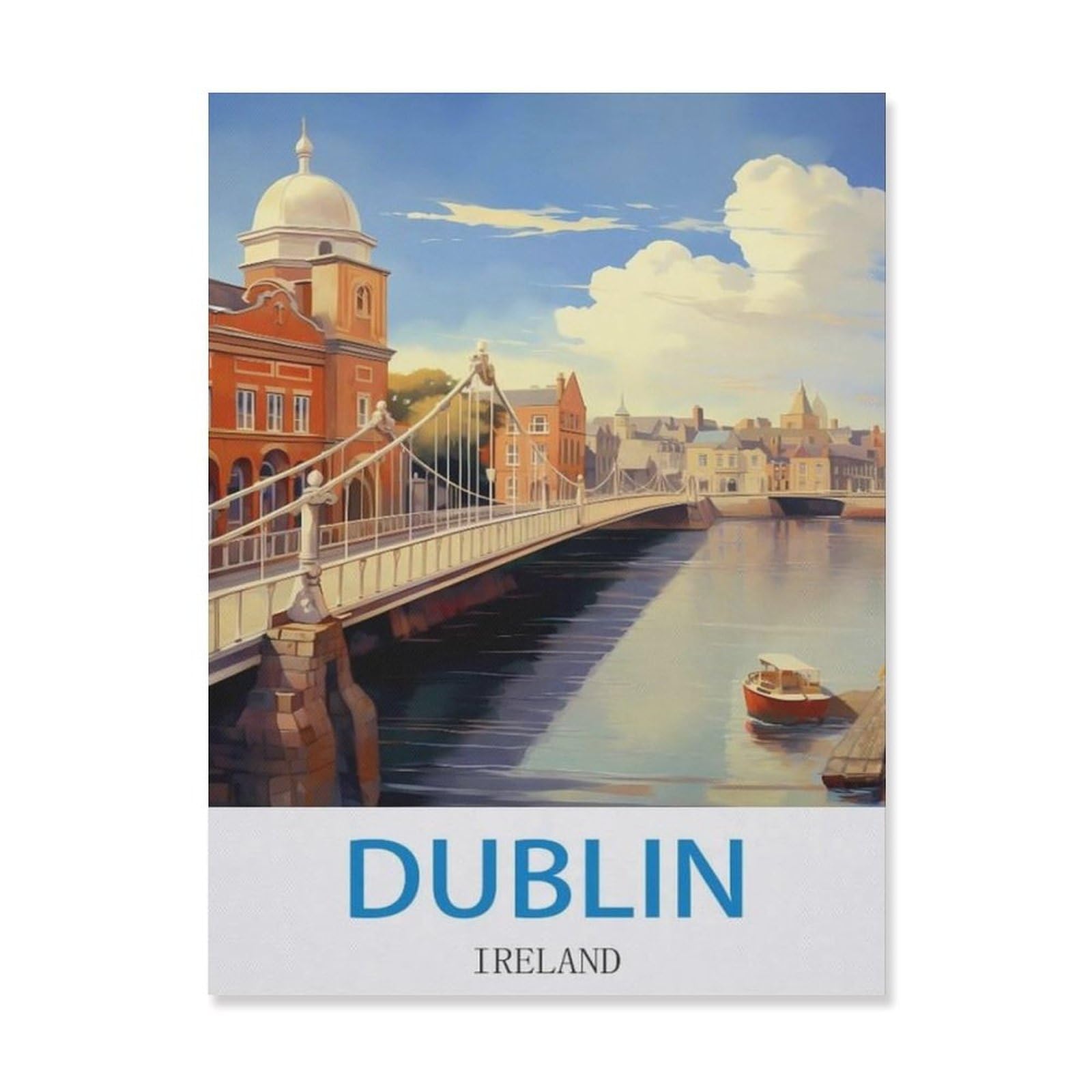 Dublin Ireland，Tin Signs Gift Funny Vintage Metal Sign Plaqu Poster Wall Art Pub Bar Kitchen Garden Bathroom Home Decor(30x40cm）12x16 inch-EF10