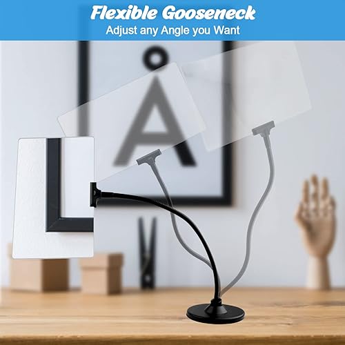 Miniatura 5 de Lupa 4X con soporte, aumento flexible de cuello de cisne de 10 x 6 pulgadas, lupa de página grande para leer impresiones pequeñas y personas mayores