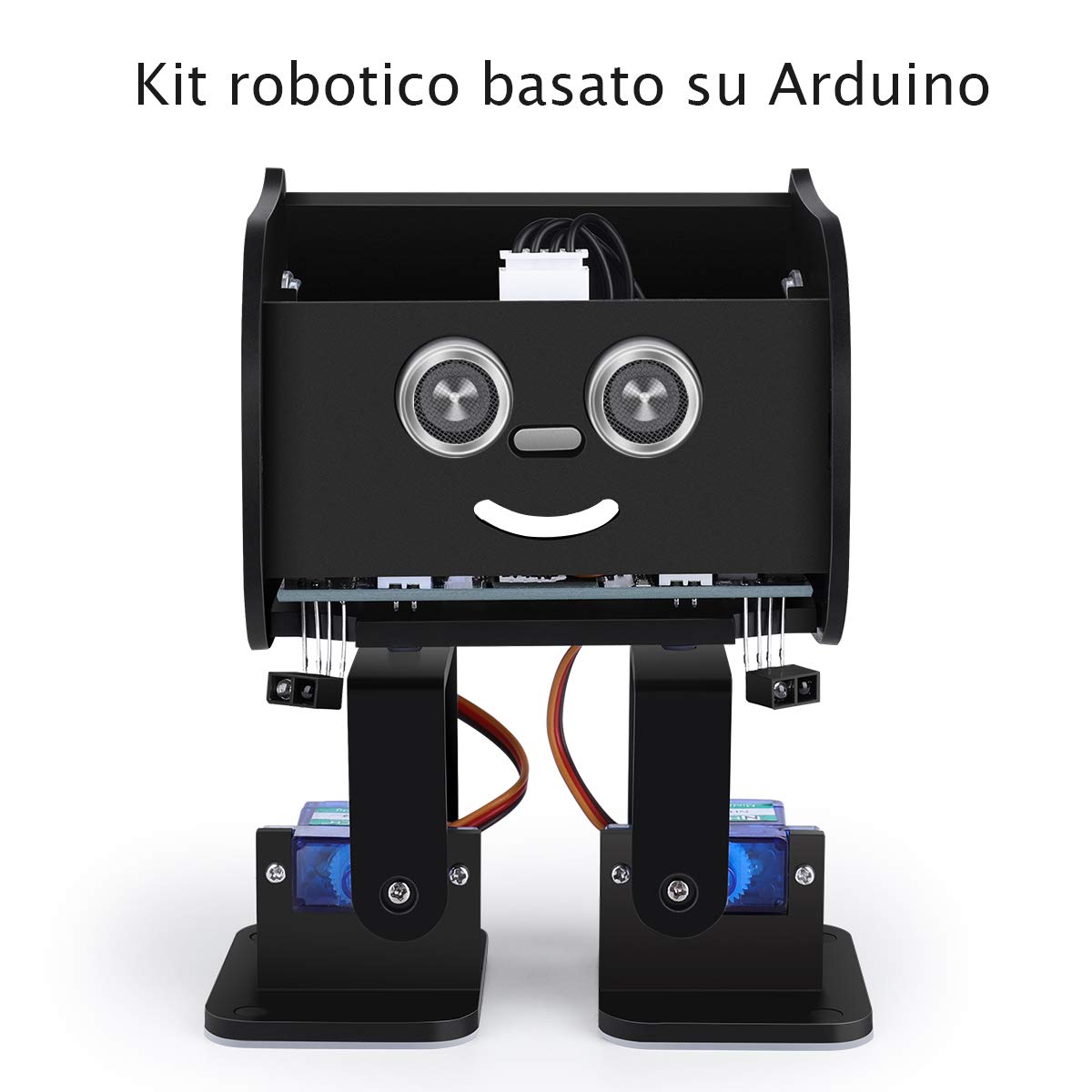 ELEGOO Penguin Bot Biped Robot Kit per Progetto Arduino con Tutorial di Montaggio, Kit STEM per Hobbisti STEM Giocattoli per Bambini e Adulti, Versione Nero V2.0