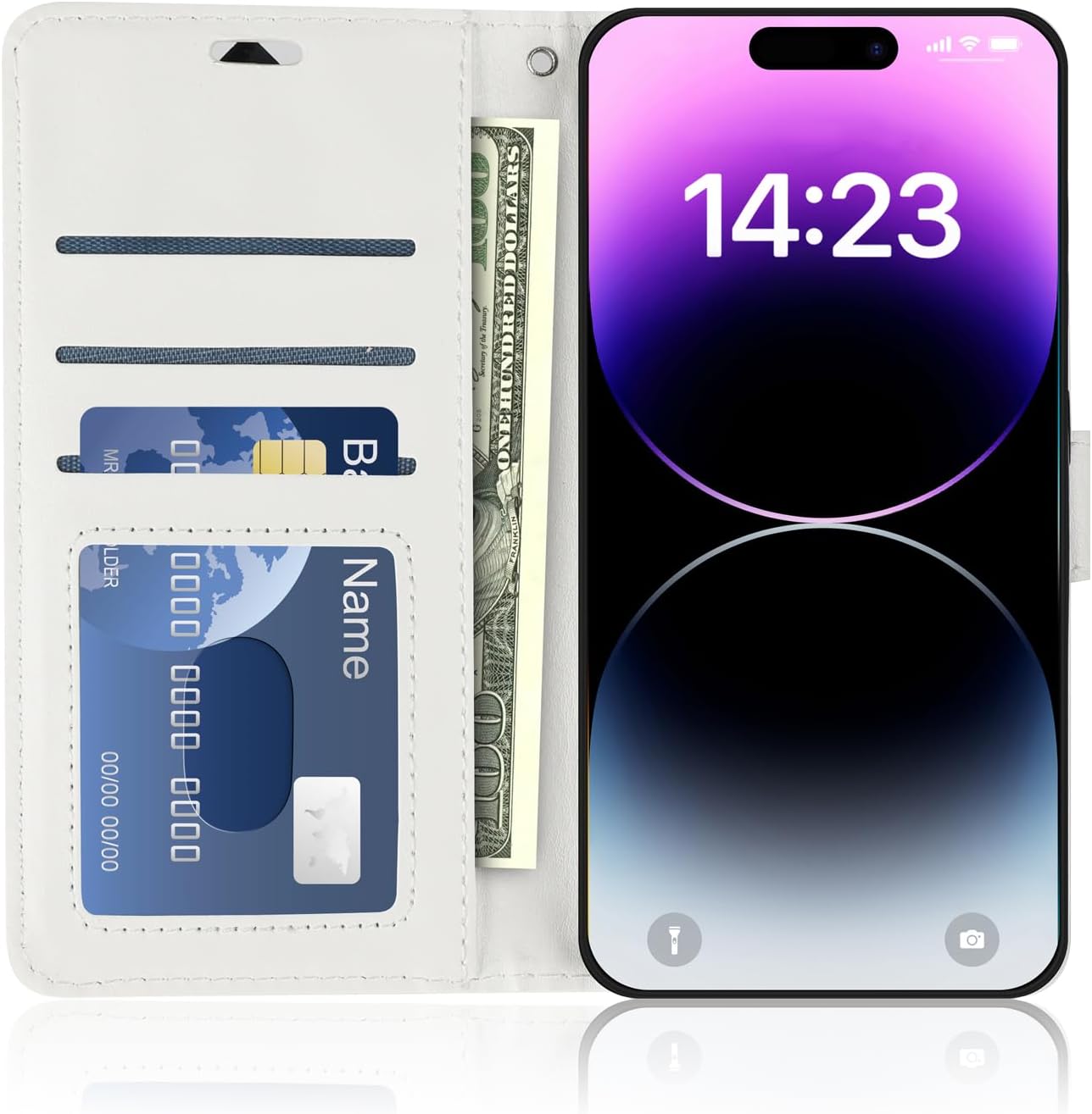 Bonitec Compatible with iPhone 16e Wallet Case for Women Luxury Cute Shiny Bling Glitter Bowknot Crystal Diamond Rhinestone Wallet Flip Stand Kickstand Protective Full Body Cover with Card Slot - Image 5