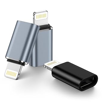 Lightning to USB C Adapter,3 pack USB C Female to Lightning Male Adapter | Apple Charger Connector Cable for iPhone 14/13/12/11/Pro Max/X/XR/XS/8 Plus,i Pad, AirPods,Support Data Sync/PD Charging