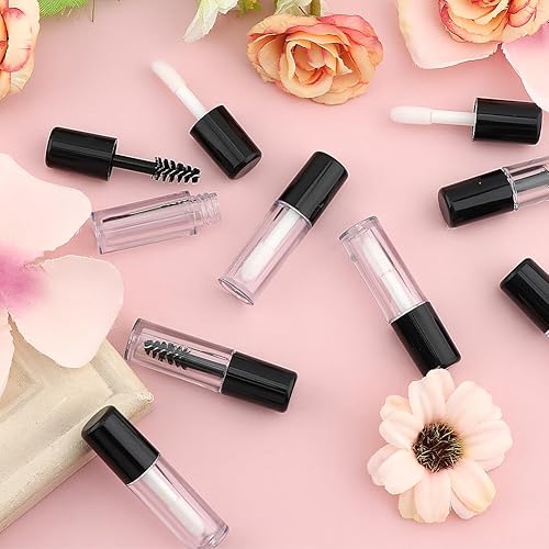 Miniatura 3 de 28 tubos de rímel vacíos con varita para pestañas, insertos de goma y embudos, contenedor vacío de rímel de tamaño pequeño para aceite de ricino