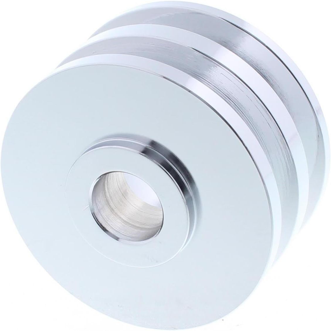 Speedway Motors Chrome Dual Groove Alternator Pulley for GM and Ford Applications, Steel Construction for 3/8 Inch V-Belts with 2.60 Inch Diameter and 5/8 Inch Belt Spacing
