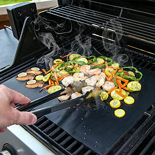Foto von WELLXUNK Dauerbackfolie, 5 Stück Backfolie für Backofen, 40x33cm Backpapier Wiederverwendbar, Grillmatten, Antihaftbeschichtet Backfolie Zuschneidbar und Backmatte spülmaschinenfest, mit Ölbürste