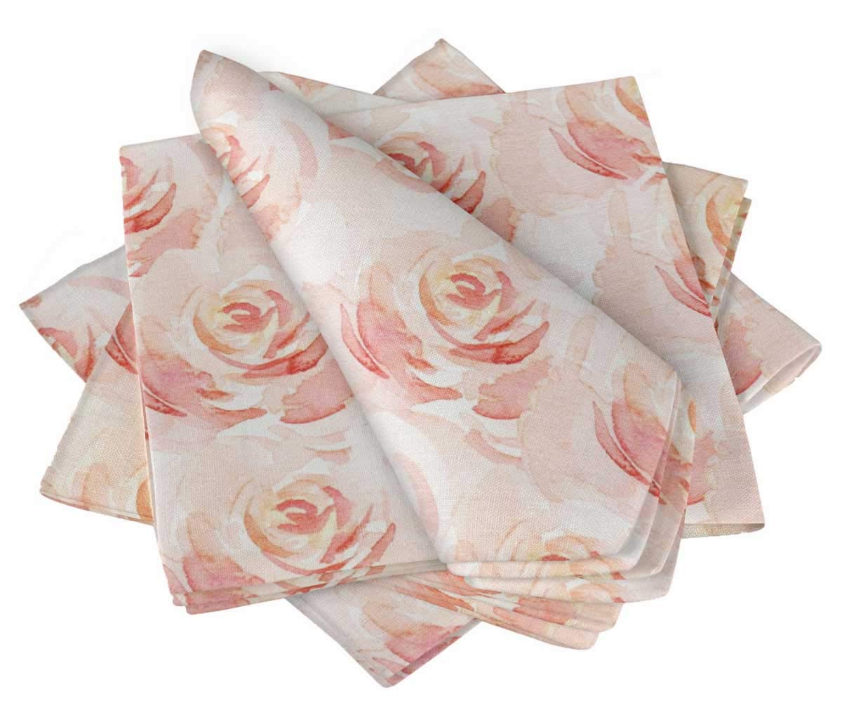 Linge de table en coton S4Sassy : la douceur des roses à chaque repas