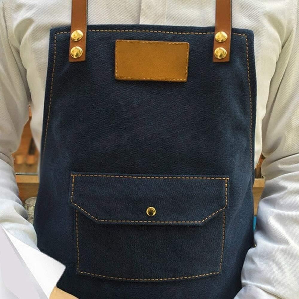 Kitchen Cooking Aprons,Aprons with Pockets Cafe Shop Cooking Baking Aprons Sleeveless Aprons for Women Men Waiter Chef Bibs Kitchen Cooking Bibs Household Cleaning Aprons Apron