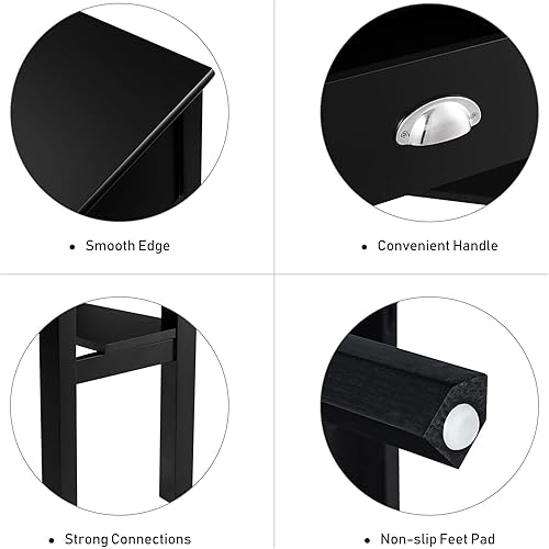 Miniatura 6 de DORTALA Escritorio esquinero, escritorio de esquina para computadora de escritura y estudio, mesa de computadora portátil, escritorio de madera para