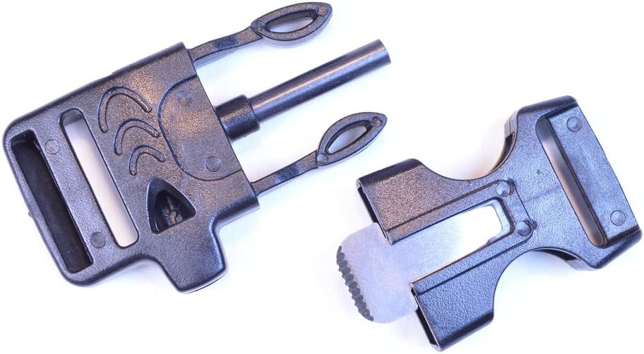 BORED? PARACORD! Flint Fire Starter Buckle - 50 pack