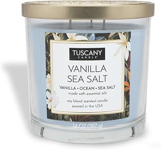 Tuscany 14 oz. Vanilla Sea Salt Soy Blend Jar Candle One Size (69646)