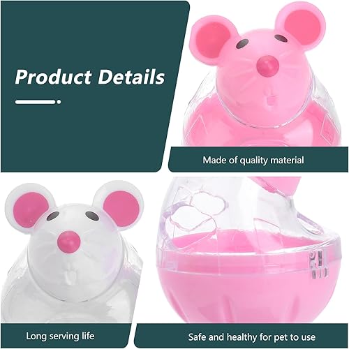 Miniatura 5 de POPETPOP Juguete dispensador de golosinas para gatos, paquete de 2 unidades, alimentador lento para gatos, bolas de comida para gatitos, ratones,