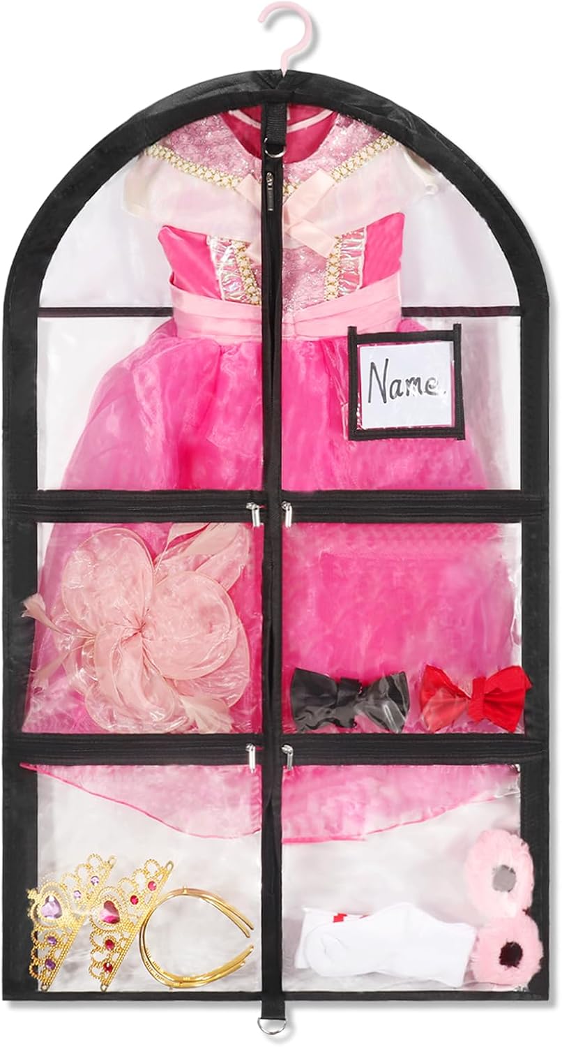Funkeet Dance Garment Bag,Clear PVC Dance Costume Bags for