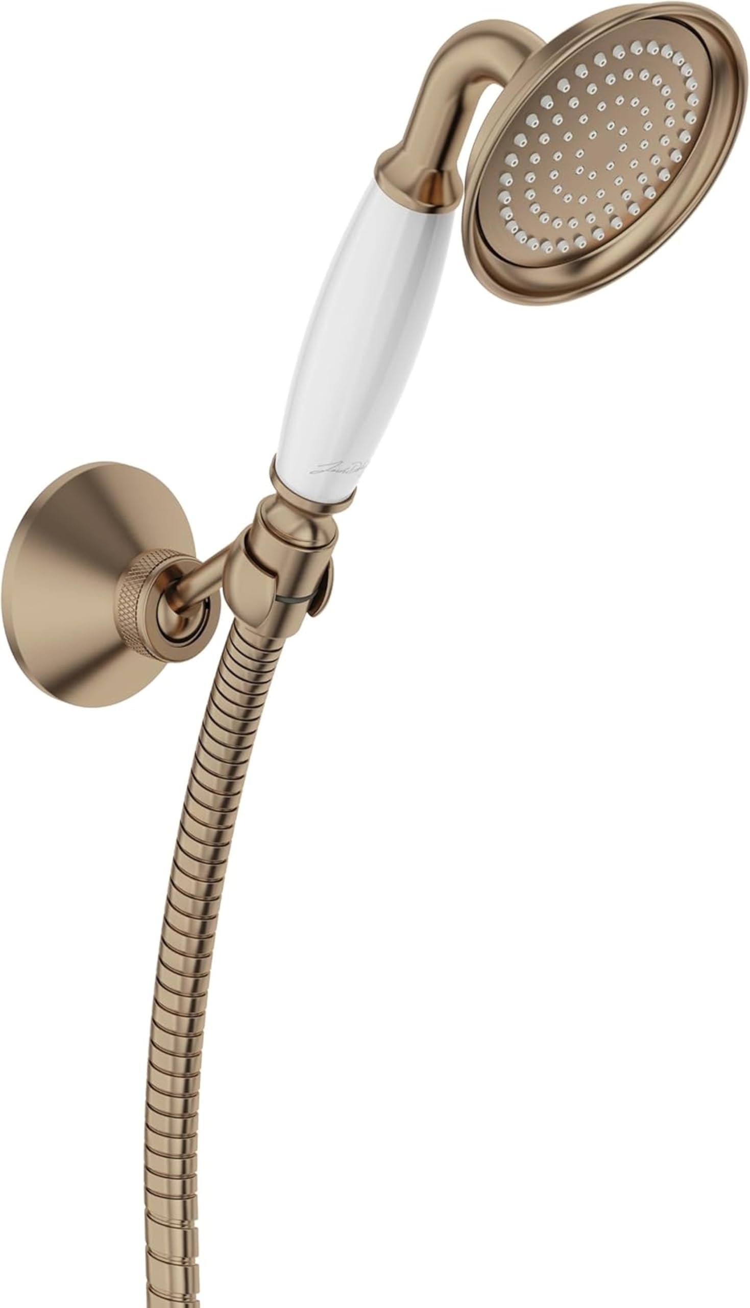 Set de Douche Rétro Louise avec Crochet et Flexible - Finition Bronze