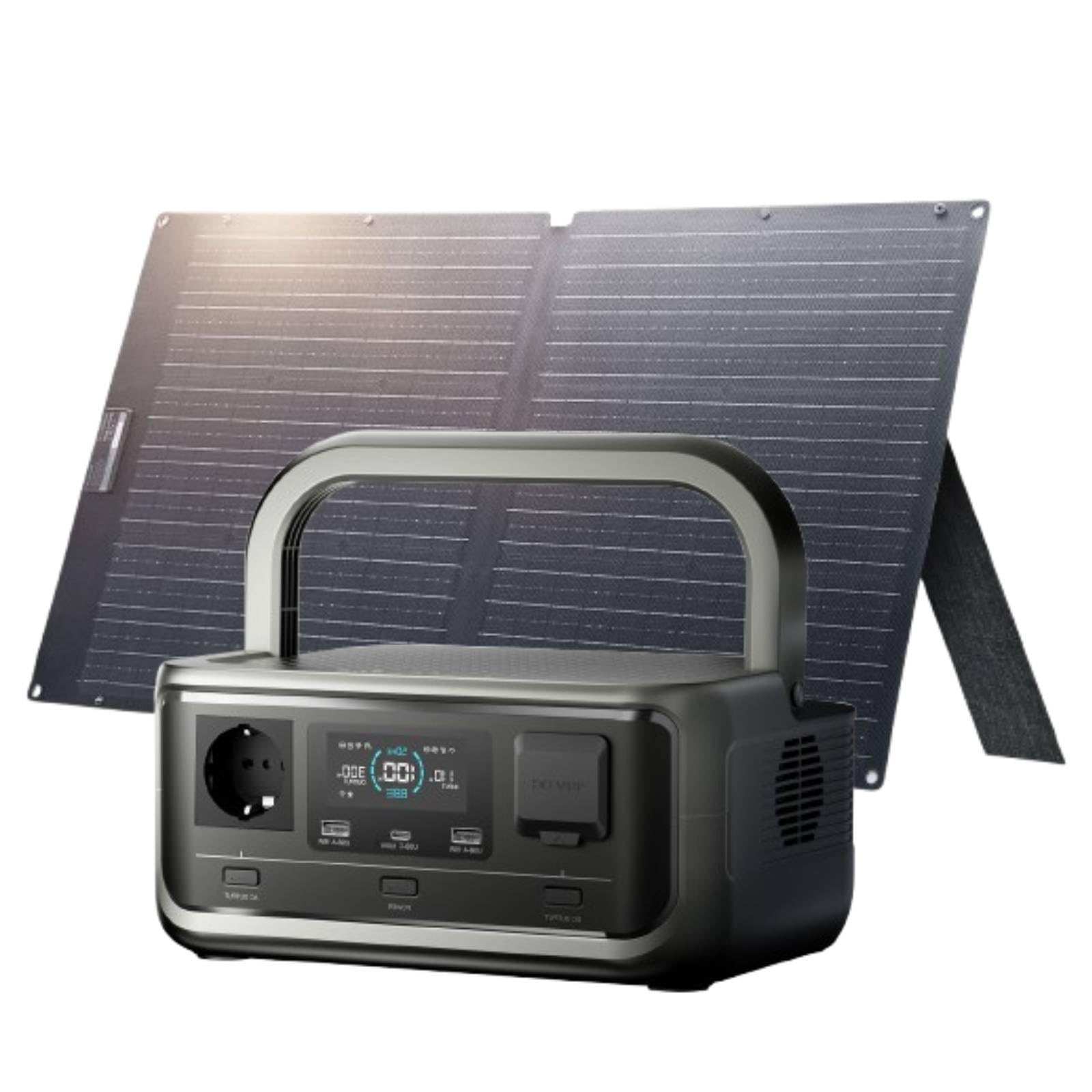 ALLPOWERS P300 256Wh Centrale Elettrica Portatile con Pannello Solare 100W | Batteria LiFePO4 Stazione di Energia Portatile,Uscita AC 300W,UPS,APP,Ricarica 40min per Campeggio/Camper/Emergenza black-out