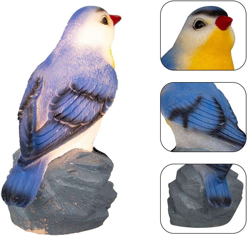 Vanthylit Spring Decor, LED Handmade with Real Wax Battery Operated Flameless Candle with Timer Blue Bird Shape Table Lamp for Home Decor