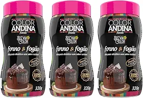 Adoçante Stévia Culinário | Color Andina | Forno E Fogão 320g – 3 potes