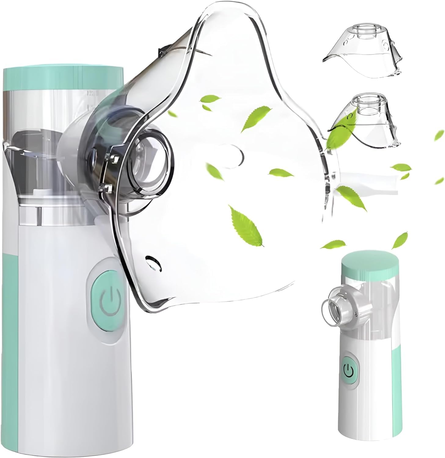 GenericHandheld Portable Mesh Inhaler Automatic Inhalators for Adults and Children Humidifier for Home and Travel Use Mesh Inhalators with Masks and Mouthpieces