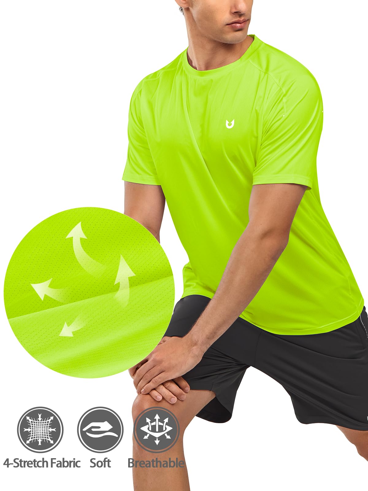 NORTHYARD Herren Athletic Running T-Shirts Quick Dry Workout Shirts Kurzarm Sport Gym Tee Tops Performance Activewear