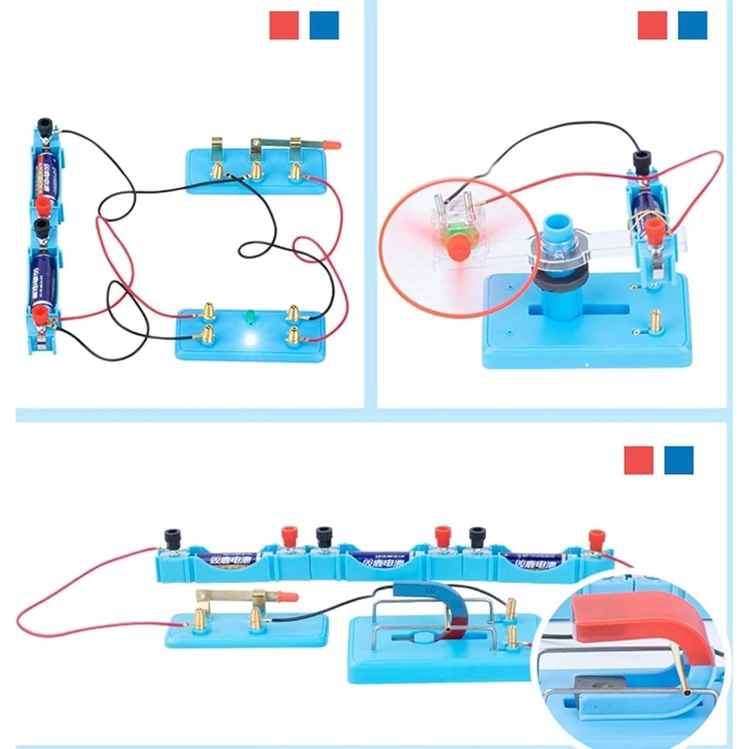 Scatola Completa for esperimenti elettrici - Set Completo di Attrezzature didattiche for elettromagnetismo di Fisica