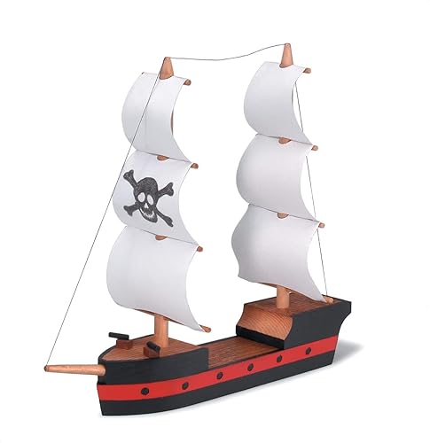 Miniatura 2 de Creatology Paquete de 12: Kit de barco pirata modelo de madera