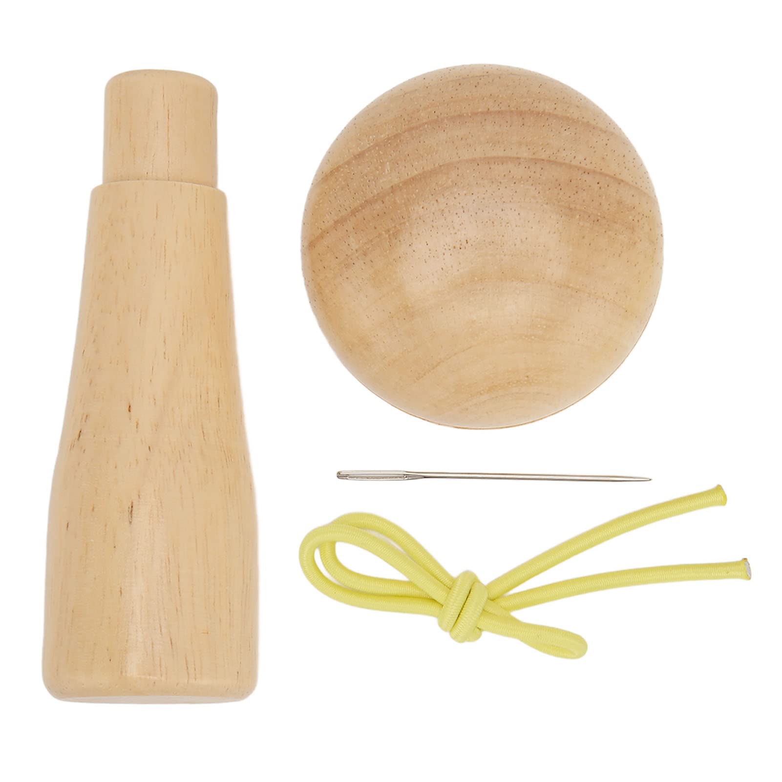 Cyrank Darning Mushroom Kit, Wooden Mushroom Darner Wooden Sewing Repair Tool Detachable Wooden Darning Mushroom Needle Sewing Tools for DIY Knitting Embroidery