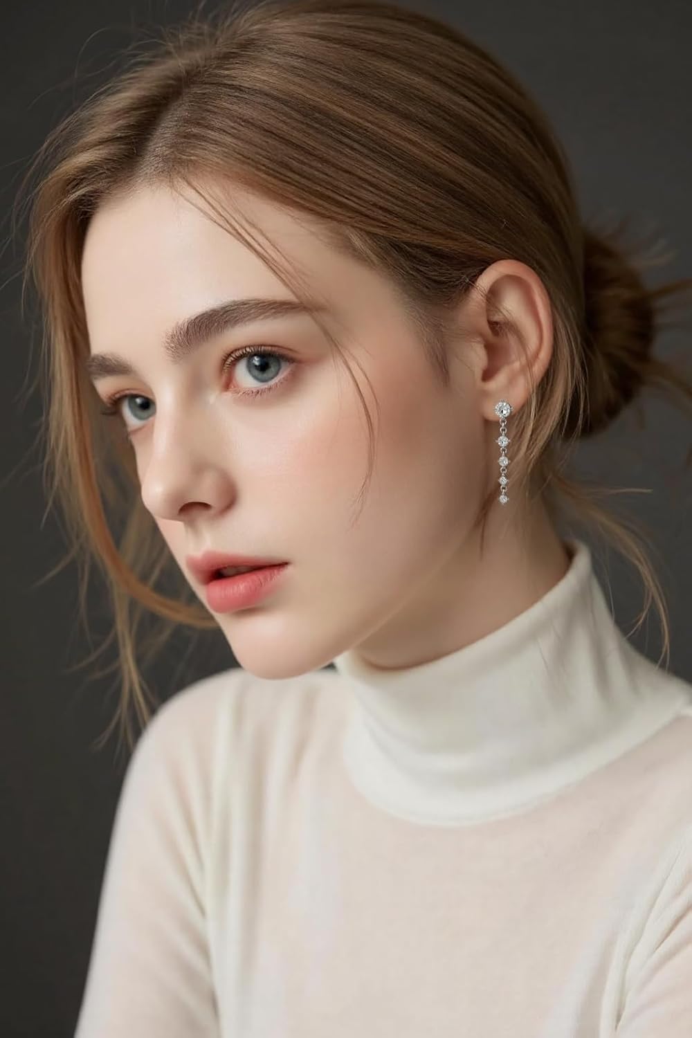 Gold/Silver Dangle Earrings for Women Trendy, Dainty Hypoallergenic Lightweight CZ Drop Stud Earrings Jewelry Gifts - Image 3