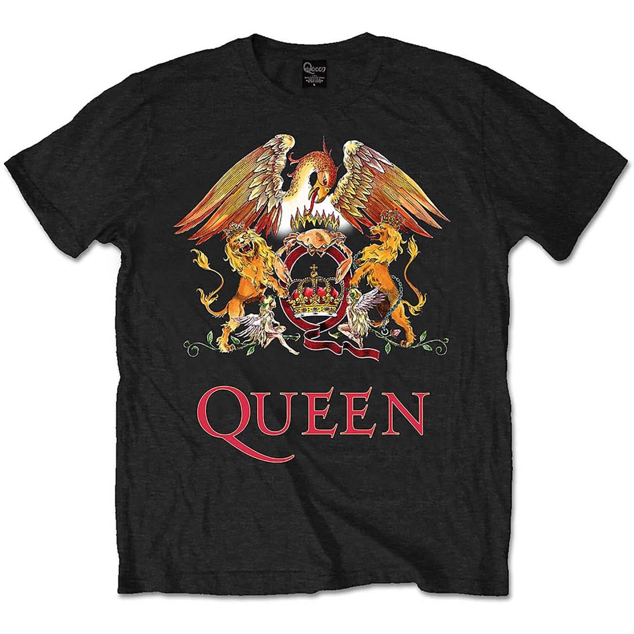 Queen T Shirt Classic Crest Band Logo Official Unisex Black XXXL