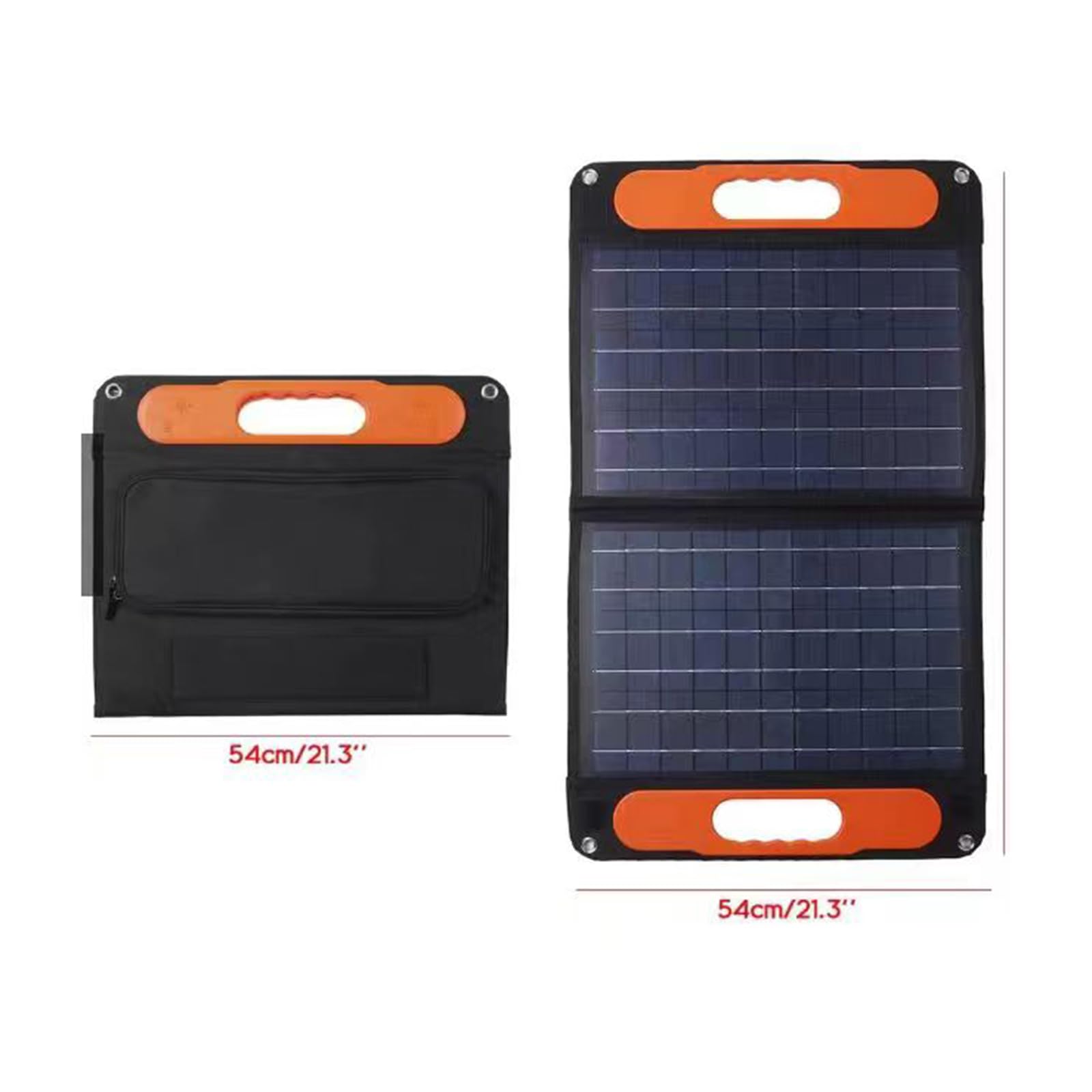 Panneau solaire polycristallin de 60 W avec poignée, chargeur solaire IP65, étanche pour maison, voiture, bateau, utilisation intérieure et extérieure