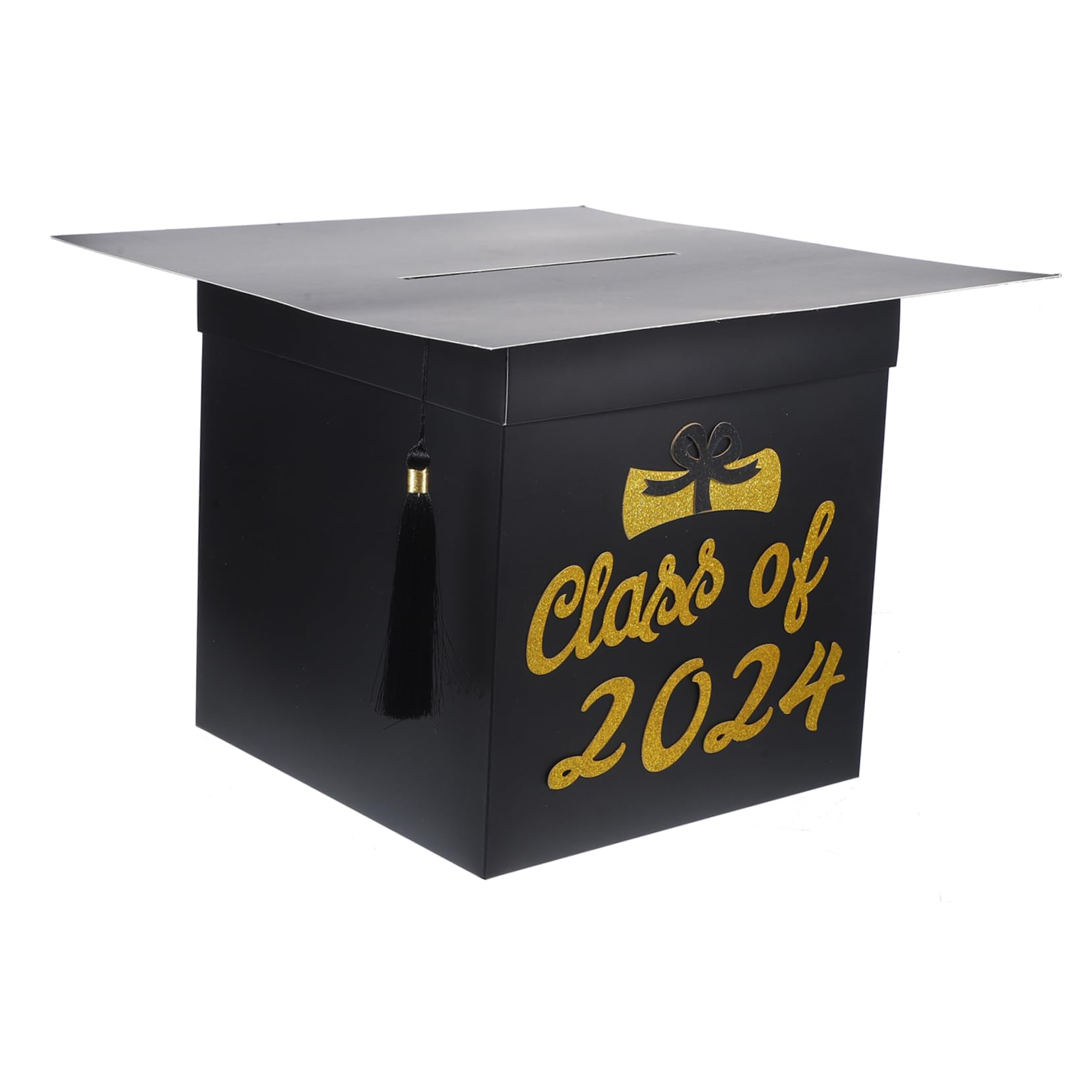 MUCKLILY Creative Graduation Cap Message Box Class of Card Storage Box for Graduation Ceremony Congrats Table Decoration Card Holder for Messages and Cards