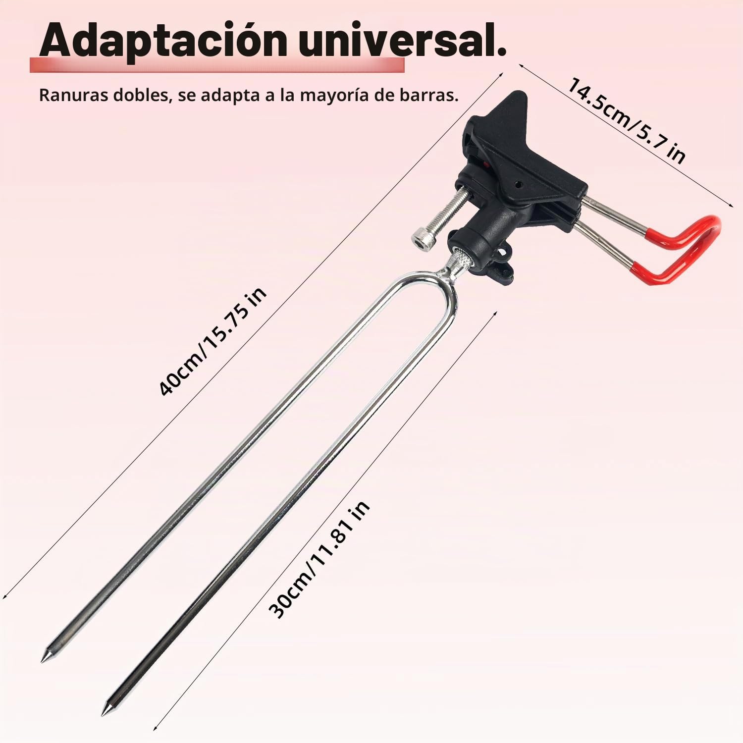 2 soportes para caña de pescar, de acero inoxidable ajustable en 360°, para pesca en ribera, pesca en mar, pesca en reservorio
