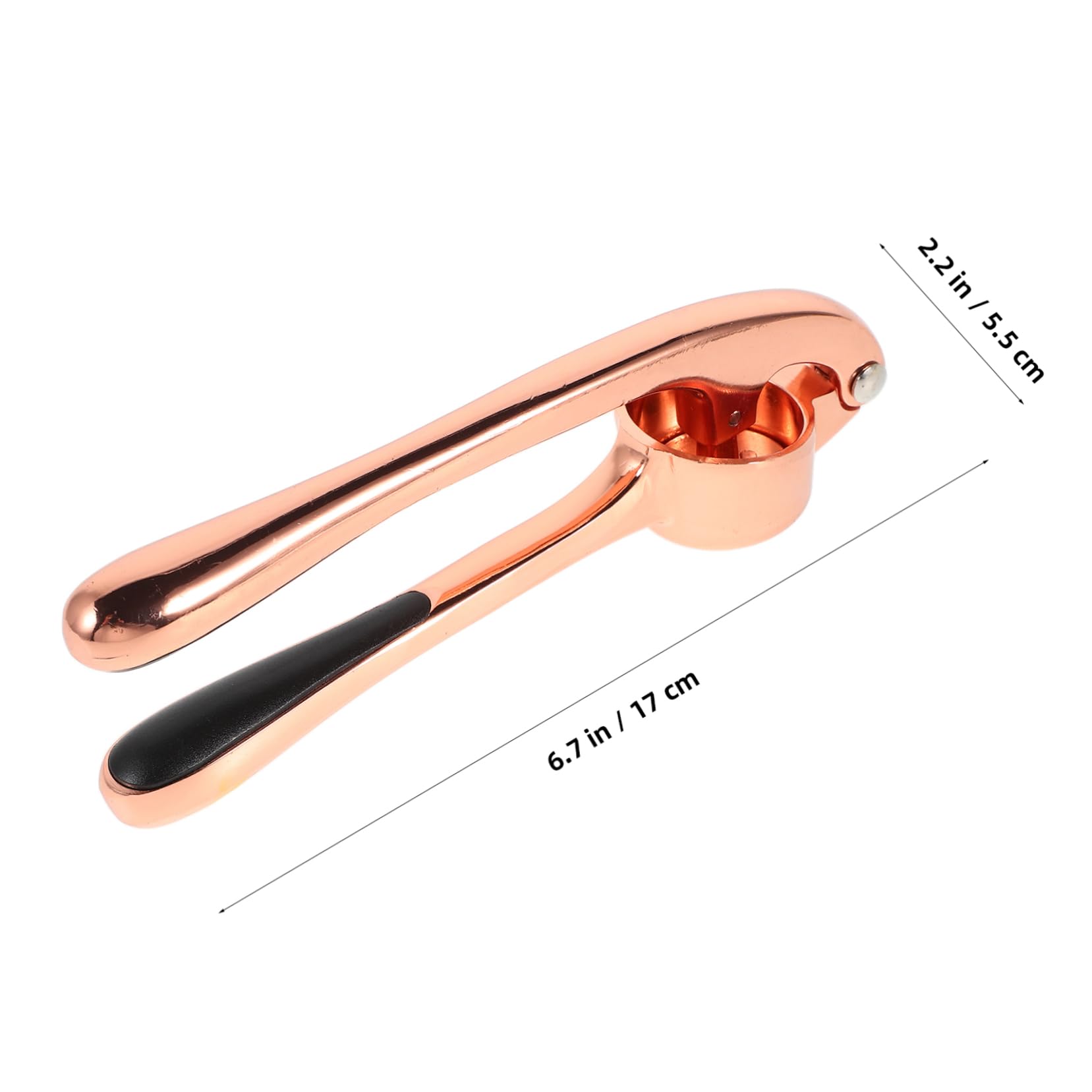 ULTECHNOVO Garlic Peeler and Grinder Rose Gold Metal Manual Garlic Grier Kitchen Vegetable Mincer Easy Use