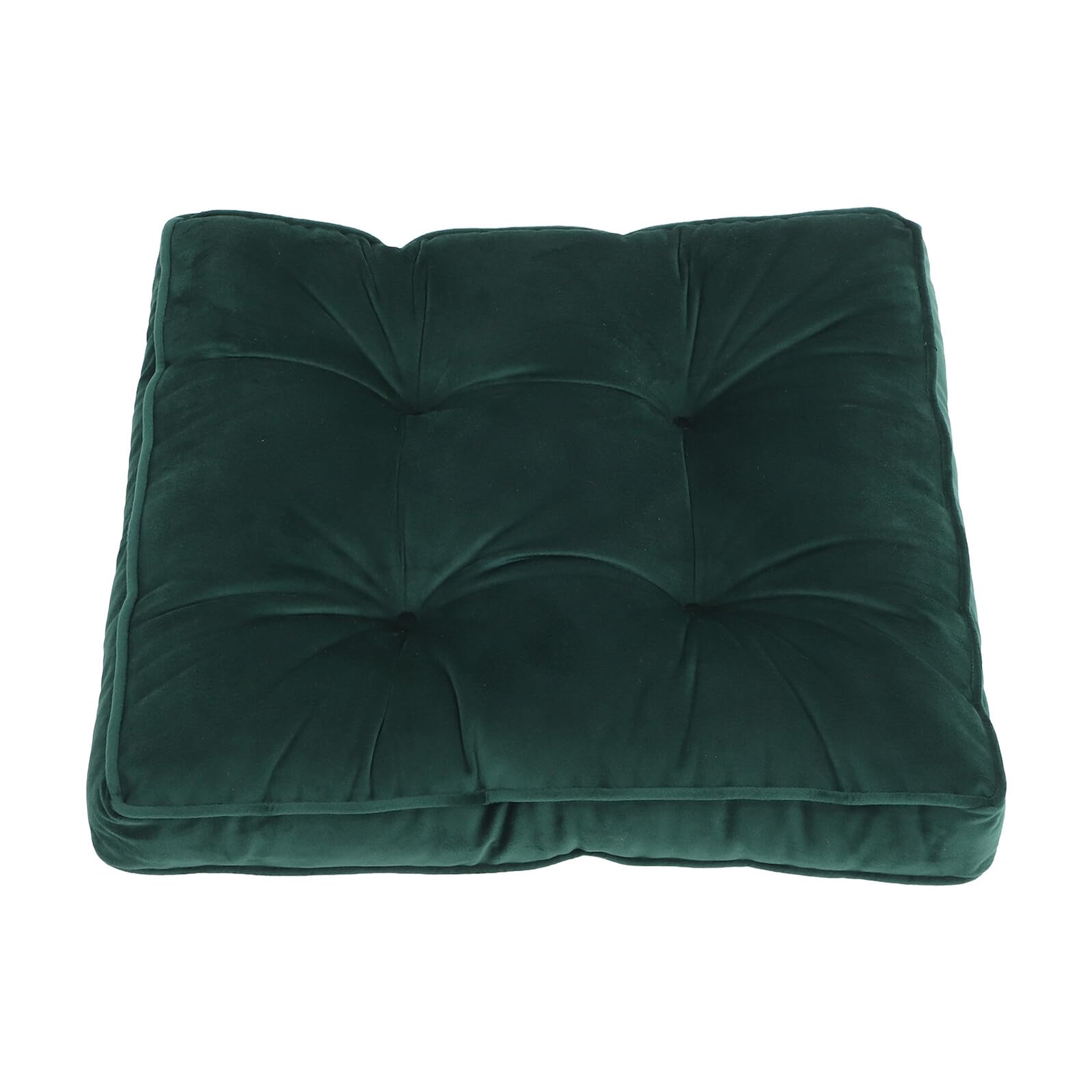 Beaupretty Soft Velvet Dining Chair Cushion with Tie-back Comfortable Solid Seat Pad for Indoor Kitchen Dining Office Chairs Scratch-resistant Seat Replacement in Stylish Dark Green