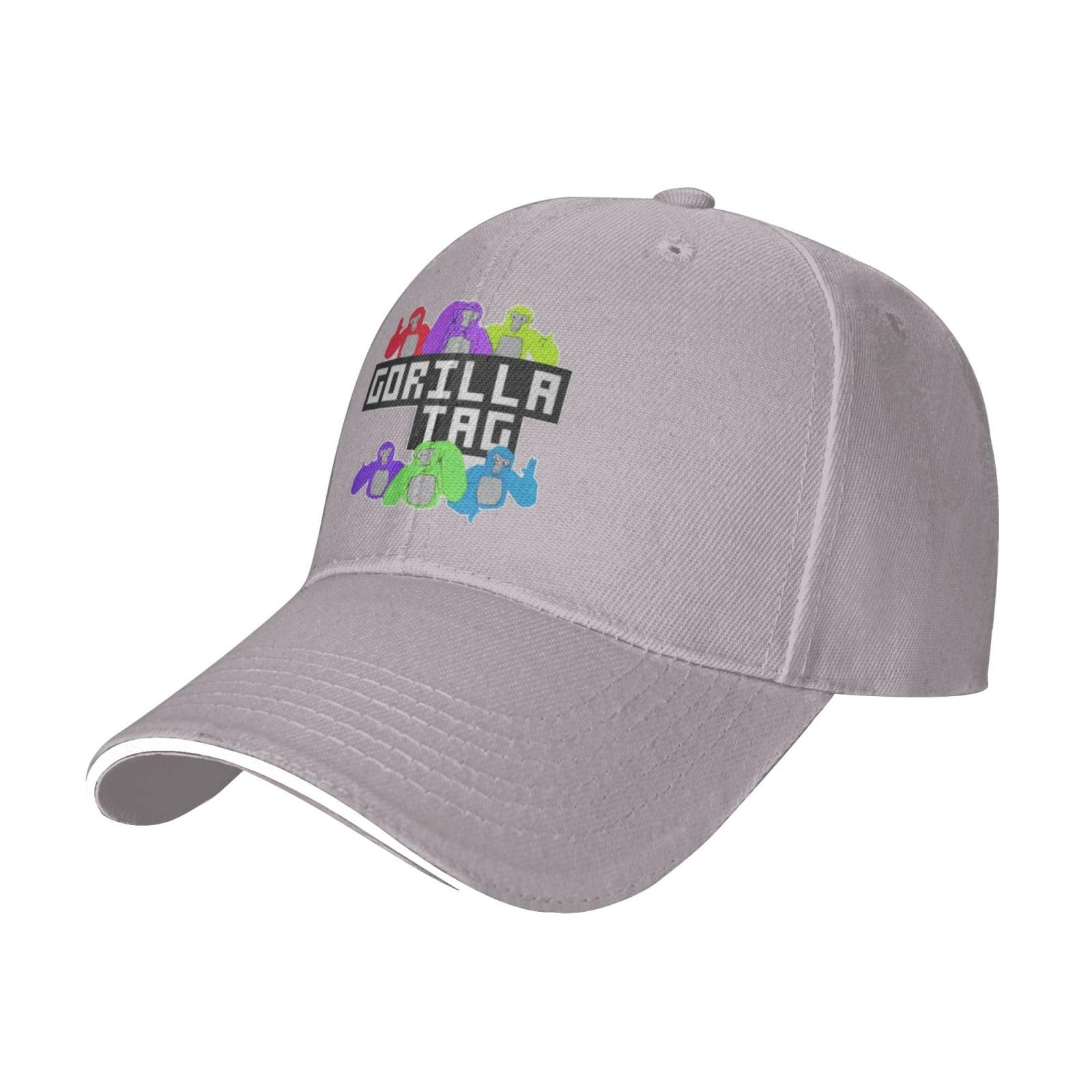 Melbrakin Unisex Gray Gorilla Tag Baseball Cap For Men And Women Adjustable Sports Hat Truck Hat