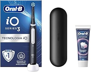 Oral-B iO 3 Nero Spazzolino Elettrico Viaggio con Dentifricio