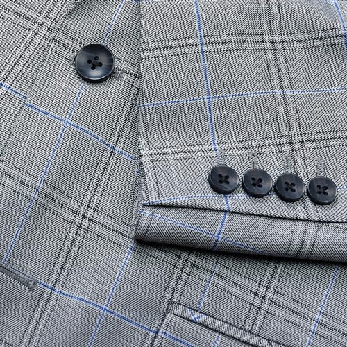 Haggar Men's Slim Fit Plaid Windowpane Sport Coat Blazer4