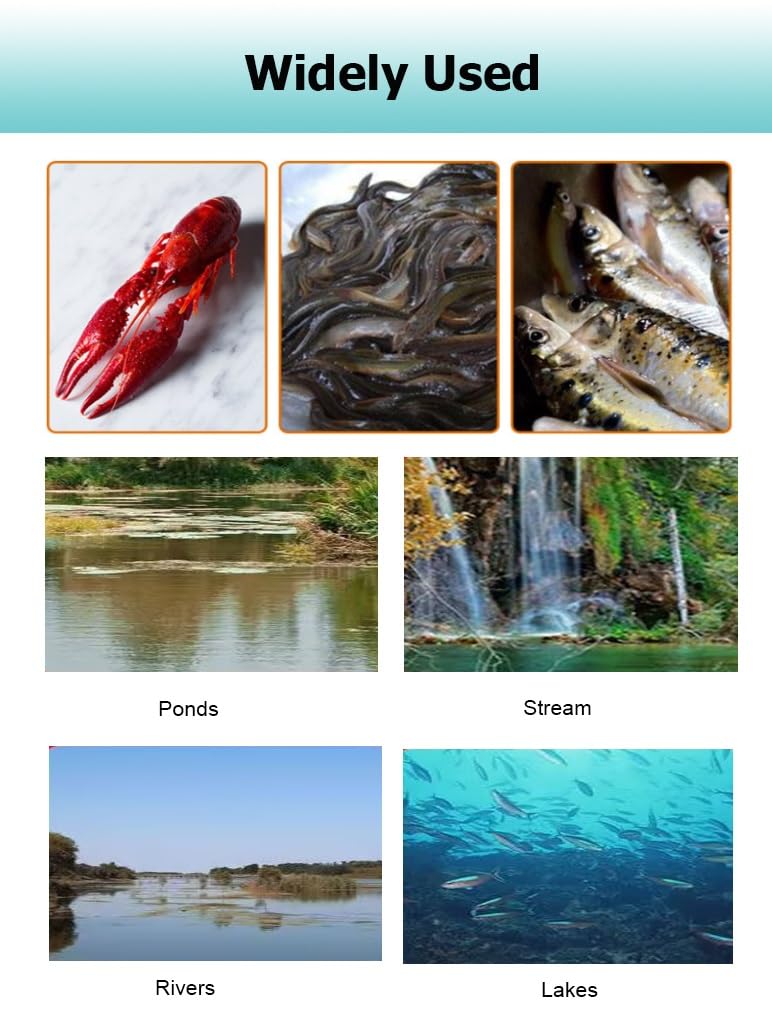 2 trampas de Cebo for camarones y cangrejos de 7,9 a 52,5 pies de Largo, trampas for Peces, Red de Pesca, Captura automáticamente más Peces fácilmente