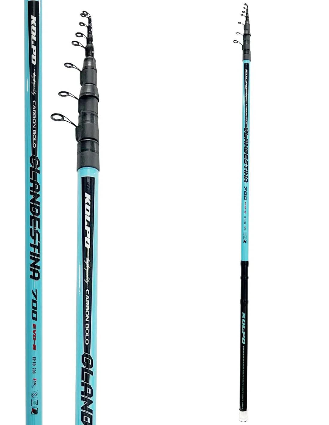 Kolpo Clandestina Canna da Pesca Teleregolabile in Carbonio 6 Mt