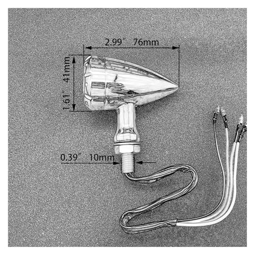 Clignotant de frein à LED universel pour moto chopper et cruiser