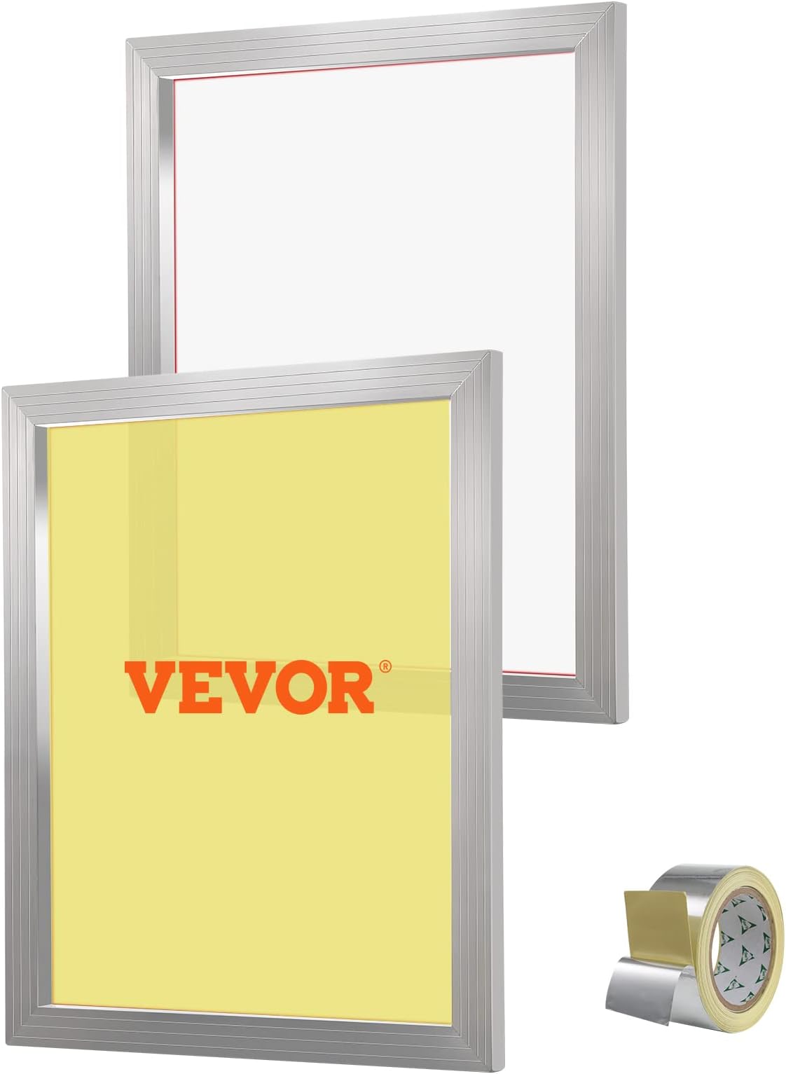 VEVOR Screen Printing Kit, 2 Pieces Aluminum Silk Screen Printing Frames, 20x24inch Silk Screen Printing Frame with 160 Count Mesh, High Tension Nylon Mesh and Sealing Tape for T-Shirts DIY Printing