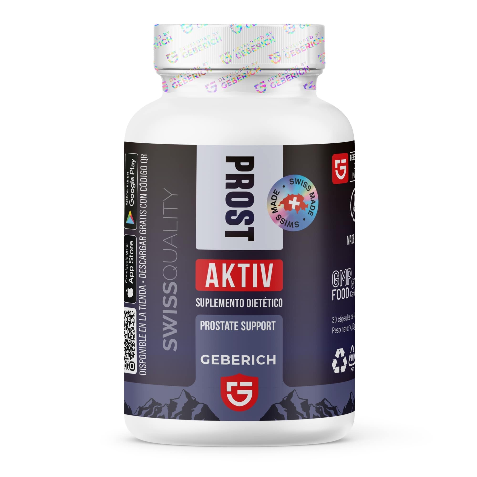 Cápsulas ProstAktiv | Serenoa Repens 360mg + Equinácea 360mg | Suplemento Próstata Hombre con Ginkgo biloba, Licopeno, Zinc | Soporte Prostático y Vías Urinarias | 30 Cápsulas